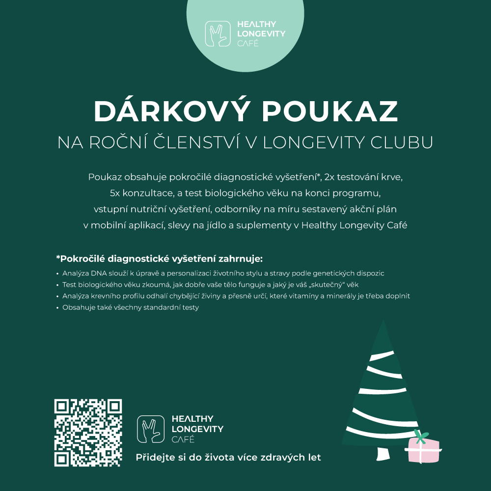 DÁRKOVÝ POUKAZ NA ROČNÍ ČLENSTVÍ V LONGEVITY CLUBU